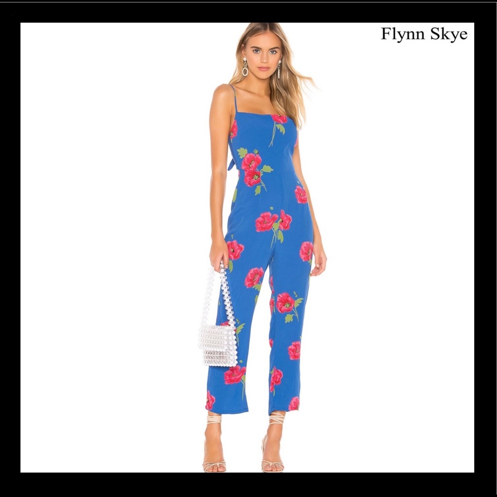 FLYNN SKYE BLUE FLORAL JUMPSUIT